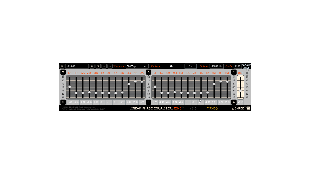 Linear phase equalizer, and with phase correction: EQ-C™